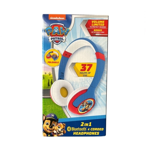Nickelodeon Paw Patrol Other - Paw Patrol Kids Bluetooth & Wired Headphones (37 Hours, Foldable)